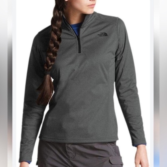 The North Face Jackets & Blazers - The North Face Charcoal Quarter-Zip Top